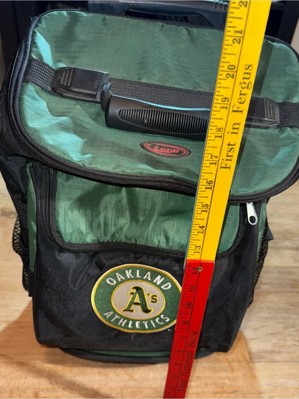 vintage Logo 2000s Oakland Athletics 12 Can Cooler With Wheels 15”in Tall Smooth